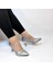 7051 Nml Gümüş Taşlı Kadeh 7cm Topuklu Bayan Stiletto Ayakkabı 2
