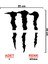 Far Için Monster Pençe Sticker - Far Sticker - Oto Sticker - Araba Sticker - Araç Sticker 2