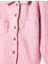Oversize Peluş Uzun Kollu Düğmeli Cepli Pembe Kız Çocuk Ceket 5WKG20003AW 1
