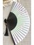 Yelpaze Sakura Çiçekli Pembe Bambu Kumaş Yelpaze A507 1