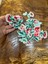 21 x 17 cm Ütü İle Yapışan Renkli Çiçek Arma Dikiş Aplike 1