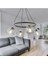 Flora 4 Lü Krom Detaylı Modern Yatak Odası Mutfak Oturma Odası Salon Avize 2