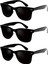 Siyah Unisex 3lü Güneş Gözlüğü VVG011003 1