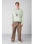 Waylen Erkek Regular Fit Kolej Baskılı Içi Polarlı Açık Yeşil Sweatshirt 2