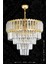 Lora 45 cm 'lik Kristal Cam Taşlı Lüks Avize - (Sarı Yaldız) 5