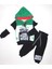 Pilots Temalı Erkek Çocuk Kapüşonlu Takım - Siyah/yeşil 1