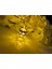 Osohome Fas Işlemeli Sarı LED Işıklı Dize Metalik 10 Adet Kalp LED 3,15 cm Fişli 5