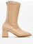 Sade Fermuarlı Streçli Kadın Topuklu Bot NUDE CİLT 2