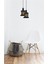 Siyah Vintage Avize Tekli Modern Dekoratif Sarkıt Lamba Salon Kafe Mutfak Showroom Otel Bar 4