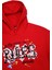 Erkek Çocuk Baskılı Şardonlu Kapişonlu Sweatshirt - Kırmızı 3