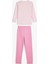Tavşan Baskılı Uzun Kollu Pamuklu Pembe Kız Çocuk Pijama Takımı 5WLK40017MK 3