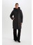 DeFactoFit Su İtici Uzun Şişme Mont Parka Kapüşonlu Slim Fit Dar Kesim Kapitoneli Fermuarlı Cepli A1556AX24WN 2
