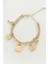 316L Çelik Gold Renk Karışık Aksesuarlı Oval Zincir Bileklik - TJ-BB6038 1