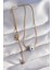 316L Çelik Gold Renk Mineli Nazar Model Kolye - TJ-BKO8757 2