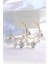 Pirinç Gümüş Renk Topçuk Model Gold Renk Halka Küpe - TJ-BKP8907 1