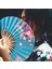 Şık Turkuaz Mavisi Japon Yelpazesi 2