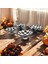 Handmade Çini Fırfırlı Kenar Derin Küçük Servis Tabağı Dama Desen Ayaklı Sunumluk Çini 3