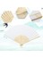100 adet Bambu - Beyaz Yelpaze 4