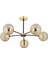 Nide 5li Siyah Gold Bal Camlı Modern Genç Odası Yatak Odası Retro Salon Avize 3