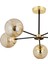 Nide 5li Siyah Gold Bal Camlı Modern Genç Odası Yatak Odası Retro Salon Avize 4