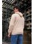 Unisex Oversize Düz Kapüşonlu Sweatshirt 3