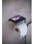 Metal Modern Telefon, Aksesuar Raflı Tuvalet Wc Kağıtlık Peçete Askısı Siyah 3