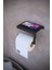Metal Modern Telefon, Aksesuar Raflı Tuvalet Wc Kağıtlık Peçete Askısı Siyah 4
