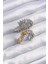 Pirinç Gold Gümüş Renkli Tırtıklı Kalp Küpe - TJ-BKP9227 2