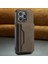 Apple iPhone 16 Pro Uyumlu Kılıf Zebana 2in1 Elite Class Cüzdanlı Deri Kılıf Koyu Kahverengi 2