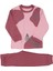 Kız Çocuk Pembe Mor Kelebek Baskılı 2'li Pijama Takımı 1