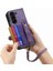 Samsung Galaxy Z Fold6 5g Kart Tutucu Bileklik Deri + Kayışlı Pc Kapağı (Yurt Dışından) 5