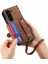 Samsung Galaxy Z Fold6 5g Kart Tutucu Bileklik Deri + Kayışlı Pc Kapağı (Yurt Dışından) 5