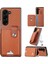 Samsung Galaxy Z Fold6 5g Karbon Fiber Dokulu Kart Tutucu Deri Arka Kapak (Yurt Dışından) 1