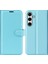 Samsung Galaxy S24 Fe Cüzdan Litchi Dokusu Anti-Drop Deri Folyo Kapak Çevirin (Yurt Dışından) 1