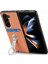 Samsung Galaxy Z Fold6 5g Kart Yuvası Karbon Fiber Doku Deri + Pc Telefon Kapağı (Yurt Dışından) 4
