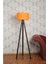 3 Ayaklı Tripod Lambader Abajur Kumaş Başlık---Turuncu-C 1