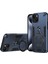 Anti-Düşme Telefon Kılıfı iPhone 14 Için Kılıf Dönebilen Kickstand Pc + Tpu Düşme Koruması Telefon Kapağı-Mavi (Yurt Dışından) 1