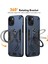 Anti-Düşme Telefon Kılıfı iPhone 14 Için Kılıf Dönebilen Kickstand Pc + Tpu Düşme Koruması Telefon Kapağı-Mavi (Yurt Dışından) 2