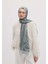 Etnıc Floral Desen Şal Gümüş 1