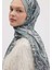 Etnıc Floral Desen Şal Gümüş 3