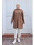 Boydan Fermuarlı Cepli Tunik Camel 24KT410 1