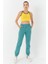 Sarı Basic Sıfır Kol Dar Kalıp U Yaka Kadın Crop Top Atlet - 97162 2