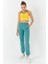 Sarı Basic Sıfır Kol Dar Kalıp U Yaka Kadın Crop Top Atlet - 97162 4
