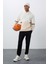 Ekru Pamuklu Kalın Içi Tüylü Yumuşak Dokulu Comfort Fit Nakışlı Erkek Sweatshirt - 88417 3