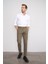 Slim Fit Gabardin Haki Pantolon 1