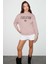 Ivory Kadın Oversize Pembe Sweatshirt 4