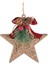 Altın Simli Kozalaklı Noel Yıldız Dekor 12X13CM 1