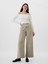 Kadın Gri High Rise Wide-Leg Jean Pantolon 4