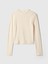 Kız Çocuk Kırık Beyaz Fitilli Mockneck Yaka T-Shirt 2