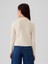 Kız Çocuk Kırık Beyaz Fitilli Mockneck Yaka T-Shirt 4
